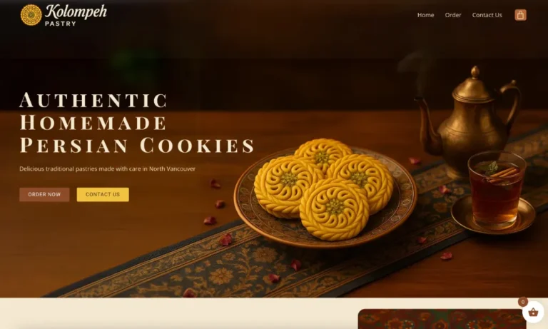 Kolompeh Pastry project interface