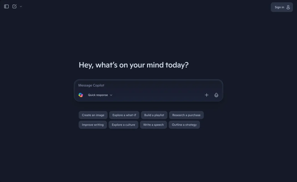 Microsoft Copilot Your AI companion